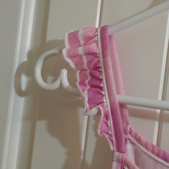 Justice children girl romper L 10/12 purple pink tie dye stripes pattern - Picture 6 of 6